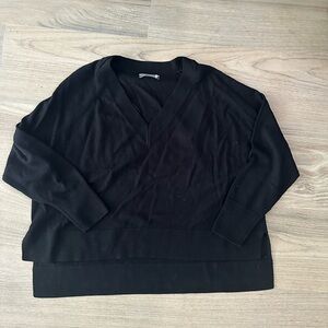 Anthropologie Classic Black V-Neck Sweater